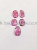 Rubellite Rose Cut Slices